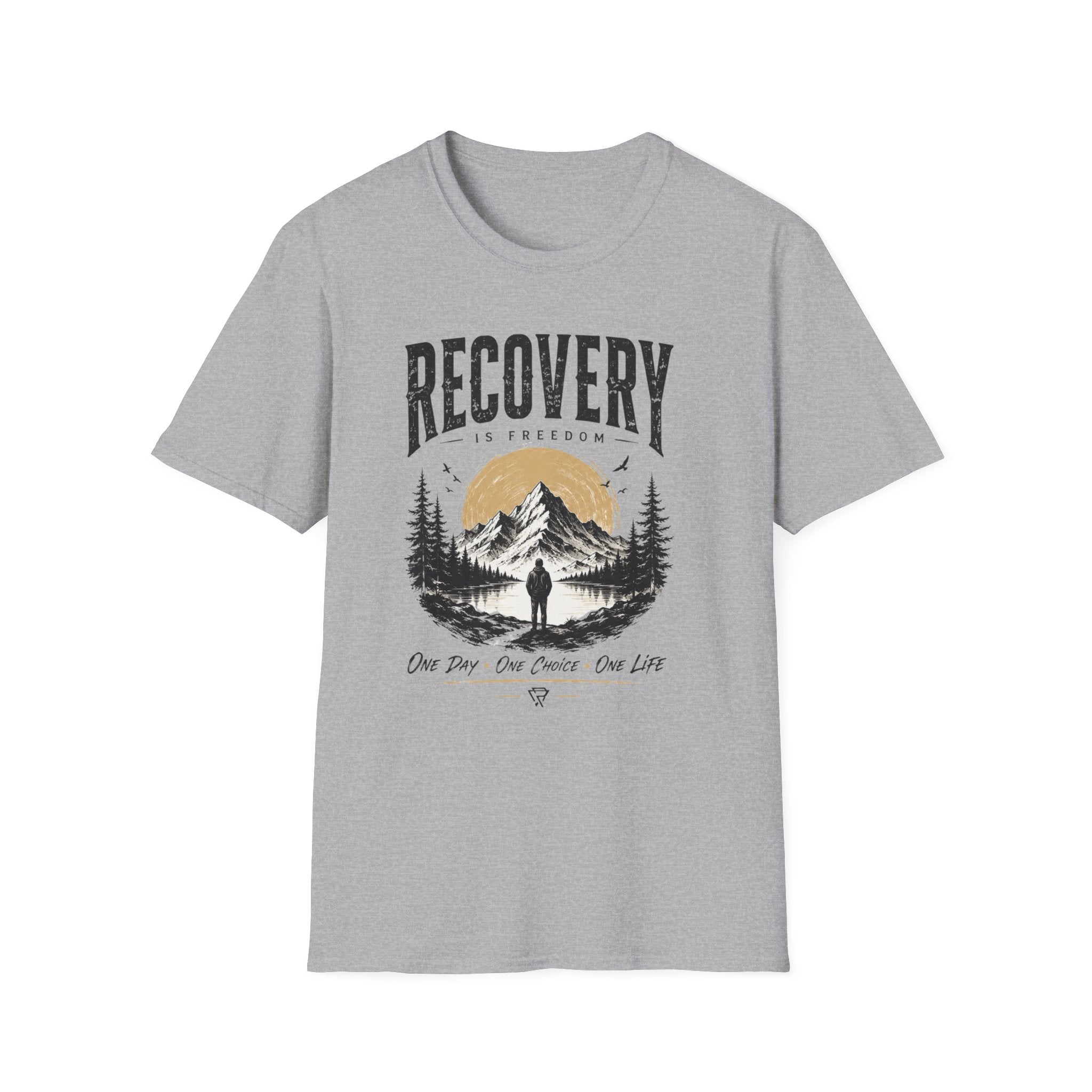 Recovery Is Freedom Tee – Nature Inspired Sober Lifestyle Shirt
