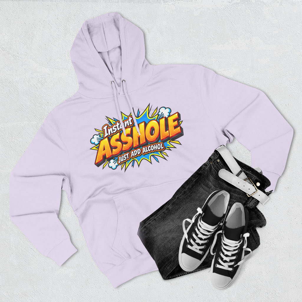 Instant Asshole Just Add Alcohol Hoodie – Funny Sobriety & Recovery Sweatshirt