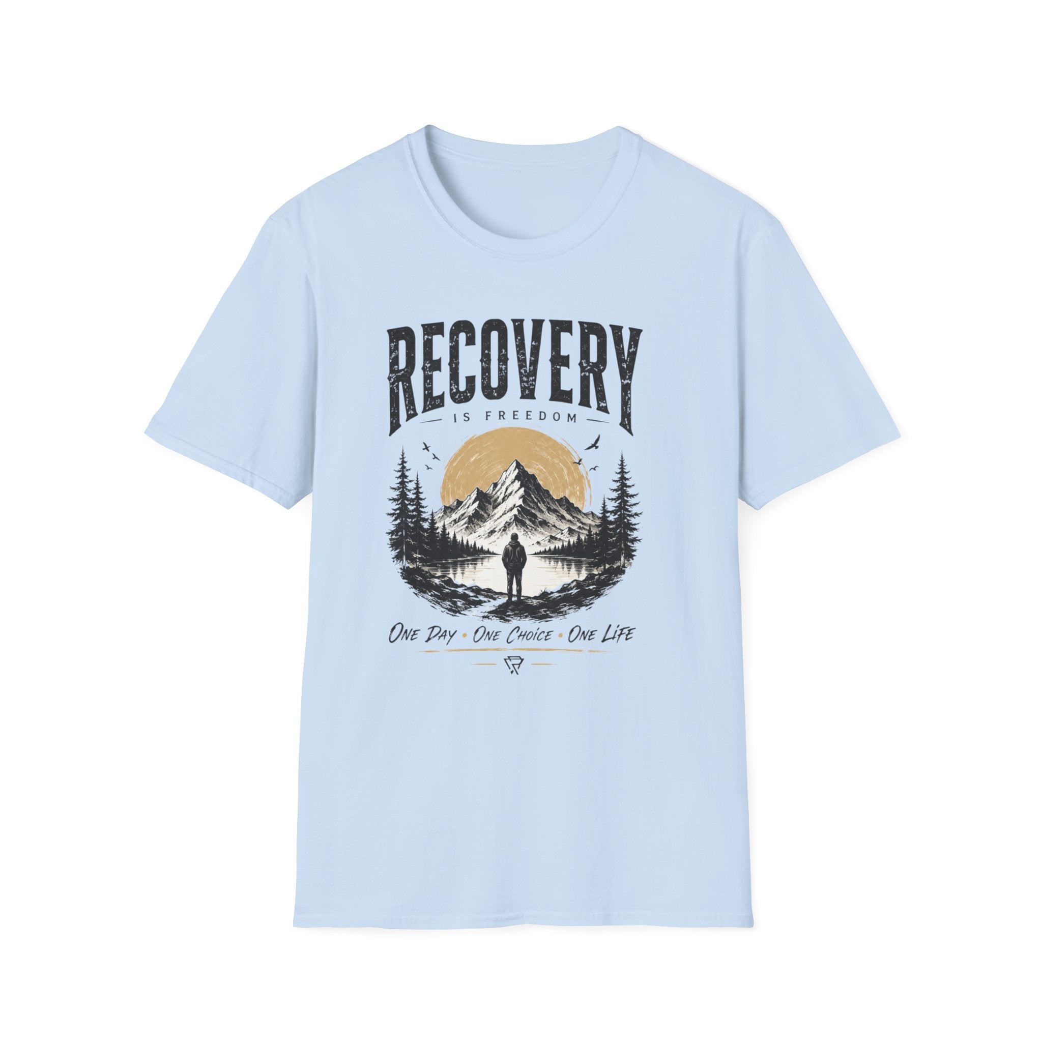 Recovery Is Freedom Tee – Nature Inspired Sober Lifestyle Shirt