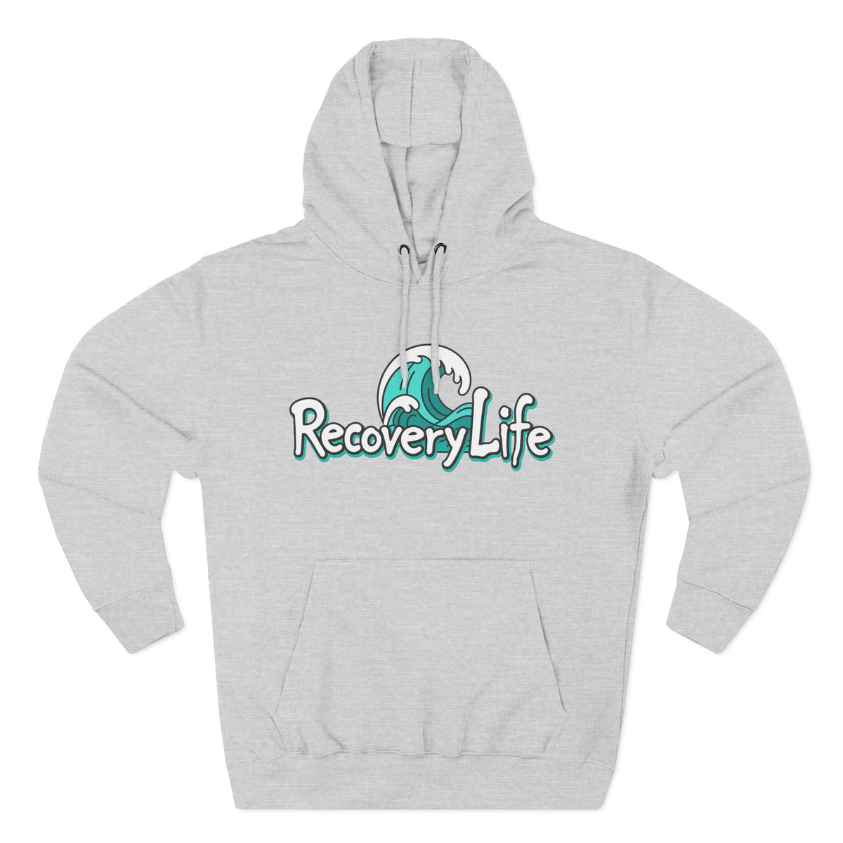 Recovery Life Wave Hoodie – Ocean-Inspired Sobriety & Addiction Recovery Sweatshirt