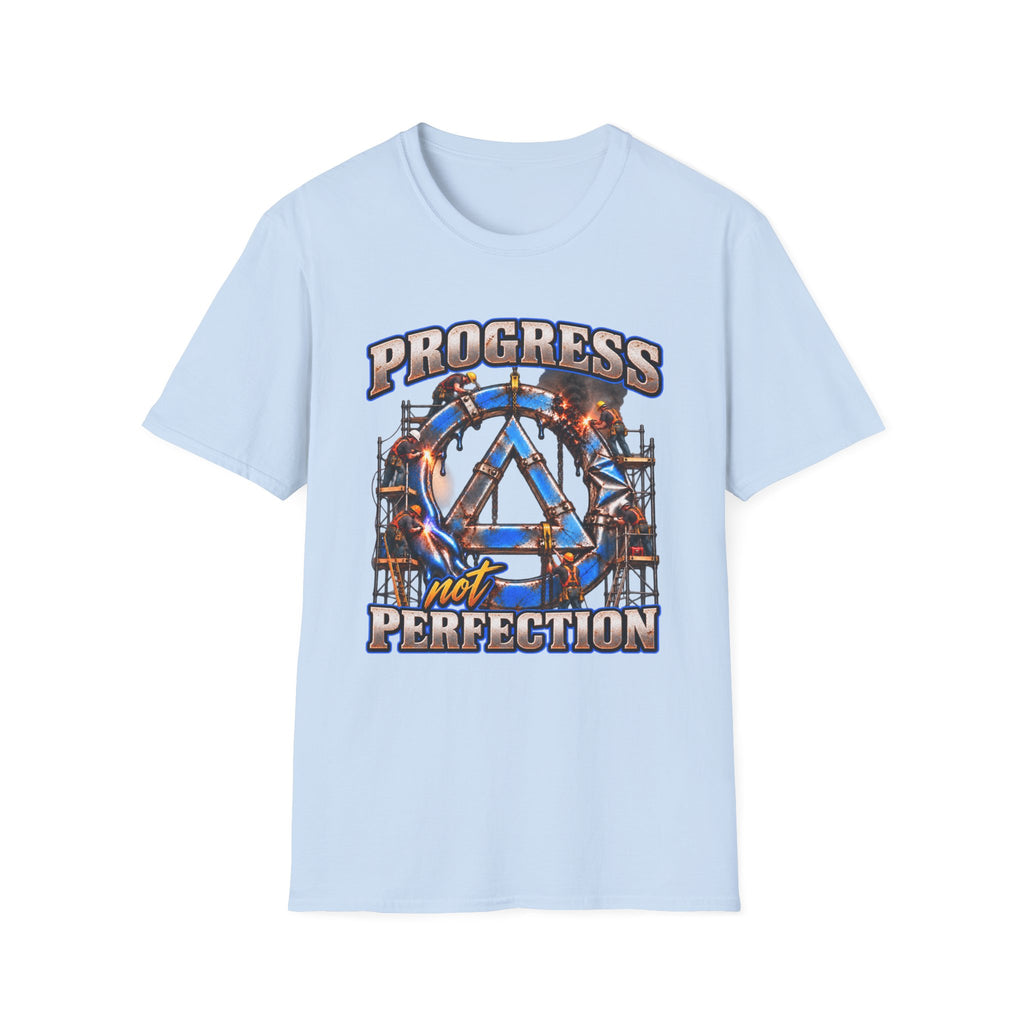 Progress Not Perfection Recovery T-Shirt – Sobriety, Growth & Rebuilding Tee
