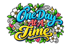 One Day At A Time Sober Floral Tee