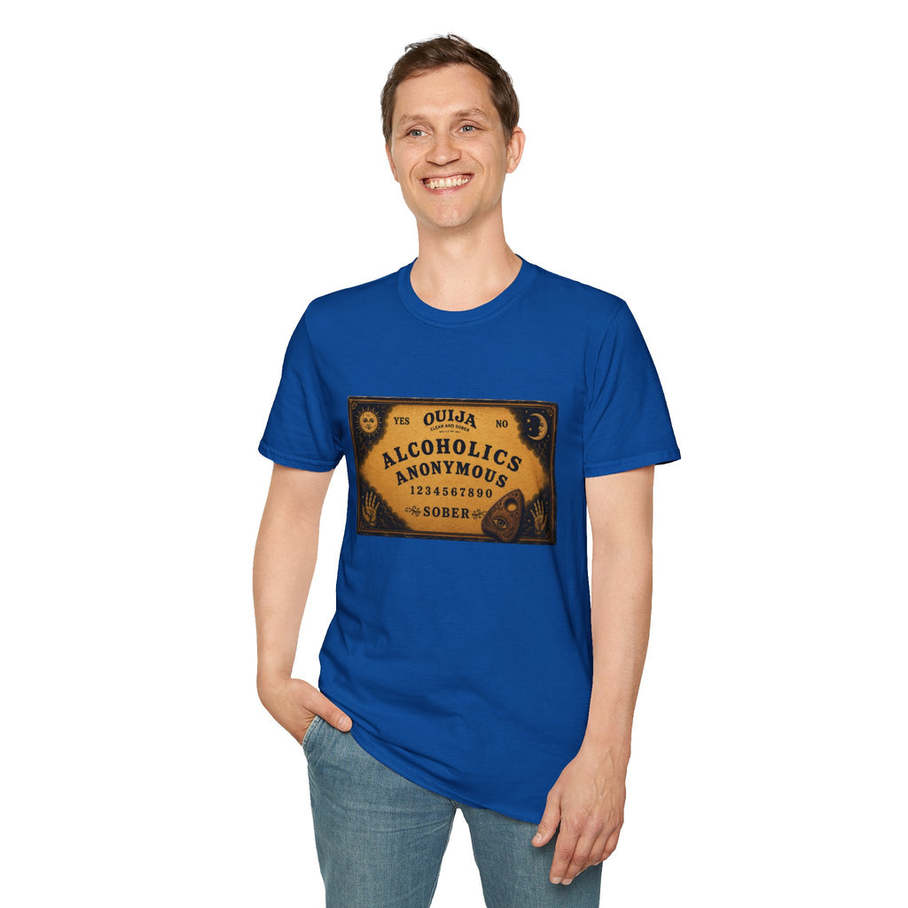 Clean & Sober Spirit Board T-Shirt | Vintage Recovery Board Graphic Tee | Alcoholics Anonymous Inspired Recovery Apparel