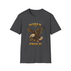Sober and Proud Eagle Tee – design detail | DPR Recovery Tees