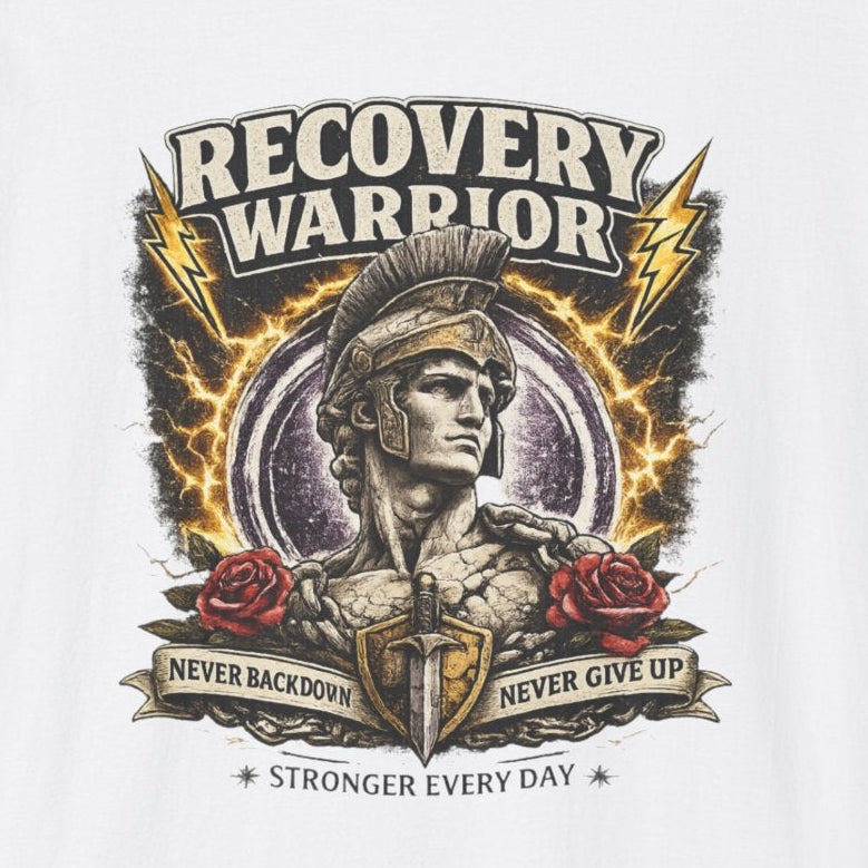 Recovery Warrior Tee – Motivational Sober Streetwear Shirt