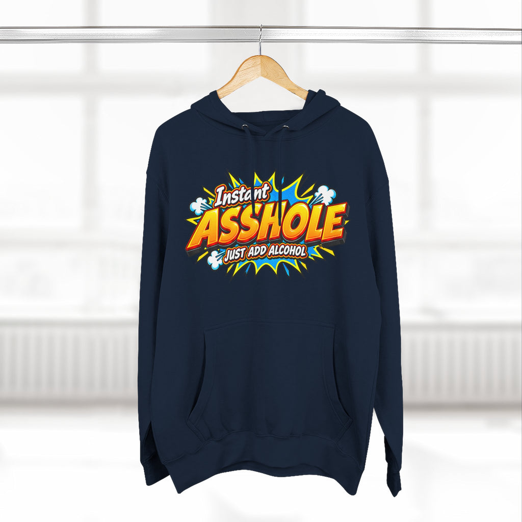 Instant Asshole Just Add Alcohol Hoodie – Funny Sobriety & Recovery Sweatshirt