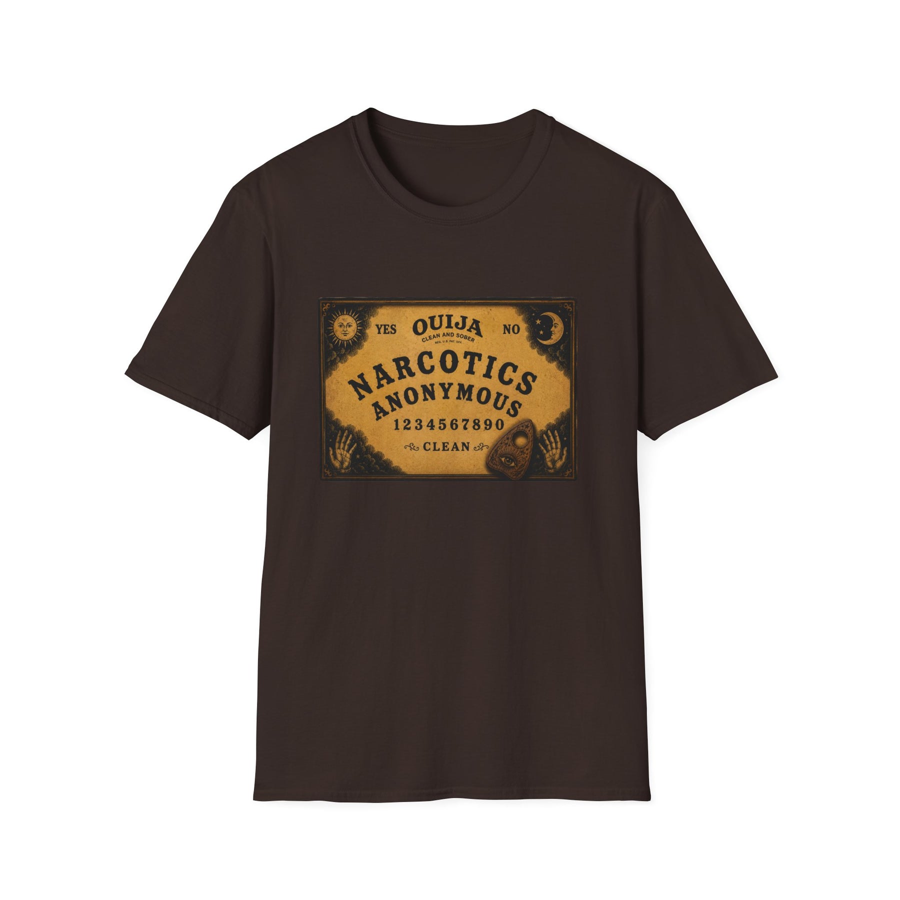 Clean & Sober Spirit Board T-Shirt | Vintage Recovery Board Graphic Tee | Narcotics Anonymous Inspired Recovery Apparel