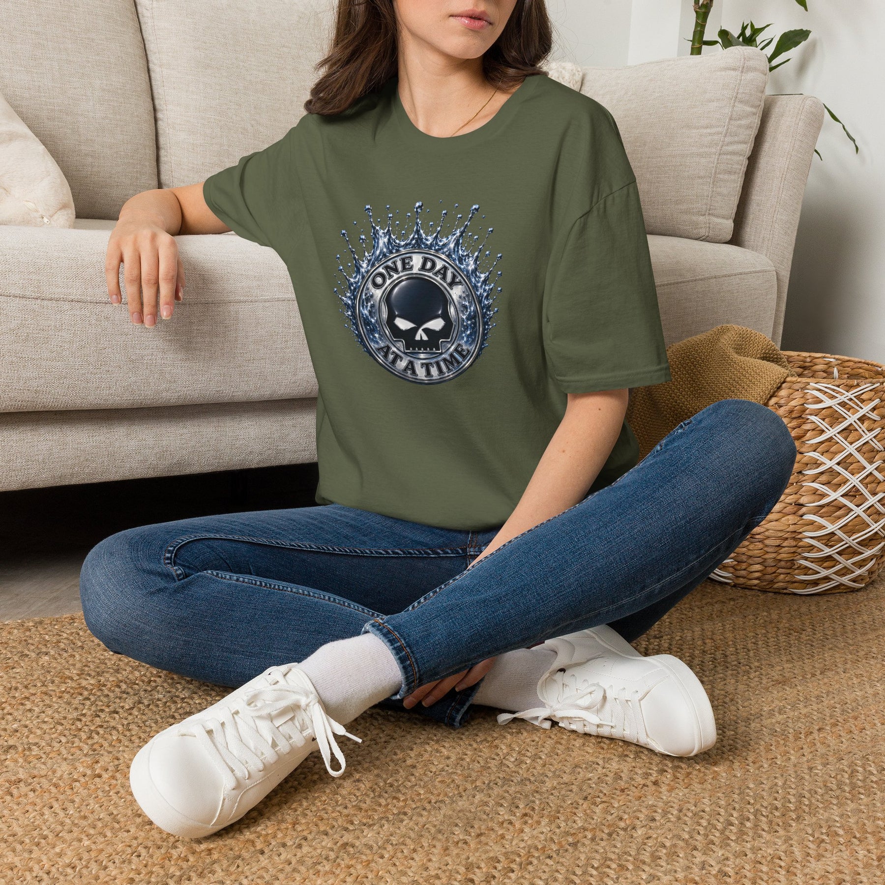 💧 One Day at a Time Liquid Steel Recovery Tee 💧 – DPR Recovery Tee