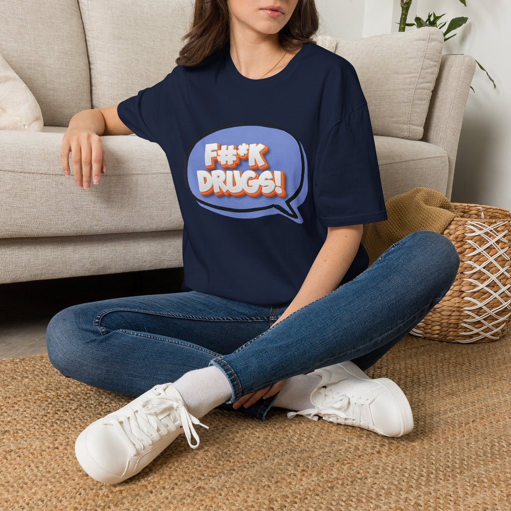 F#*K Drugs T-Shirt | Bold Anti-Drug Recovery Shirt | Sober Lifestyle Graphic Tee | Addiction Recovery Apparel