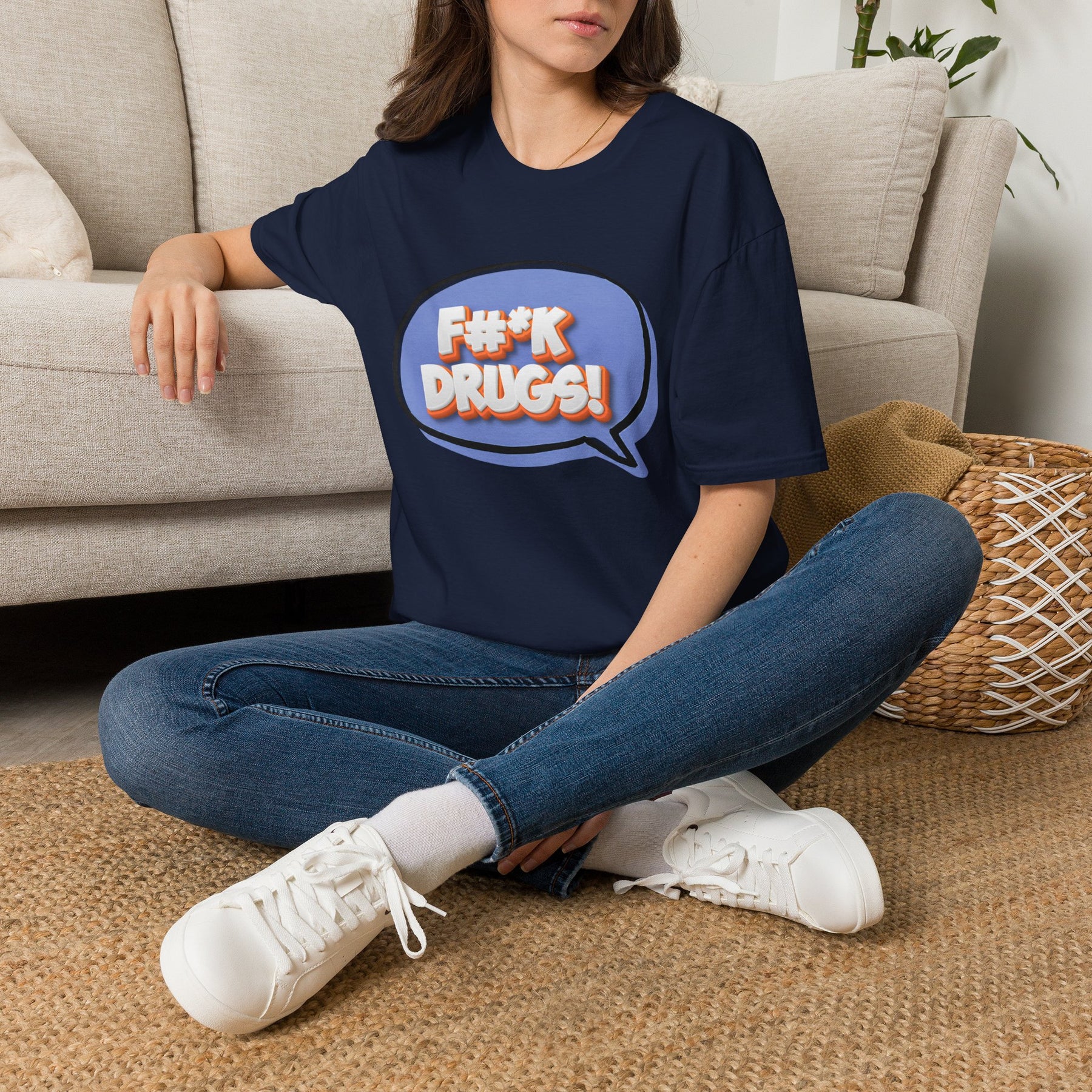 F#*K Drugs T-Shirt | Bold Anti-Drug Recovery Shirt | Sober Lifestyle Graphic Tee | Addiction Recovery Apparel