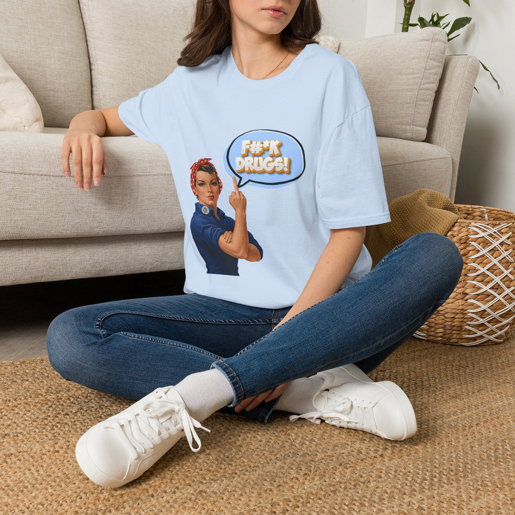 *F#K Drugs Retro Recovery Shirt | Funny Sober T-Shirt | Addiction Recovery Apparel | Clean & Sober Gift | AA NA Recovery Tee