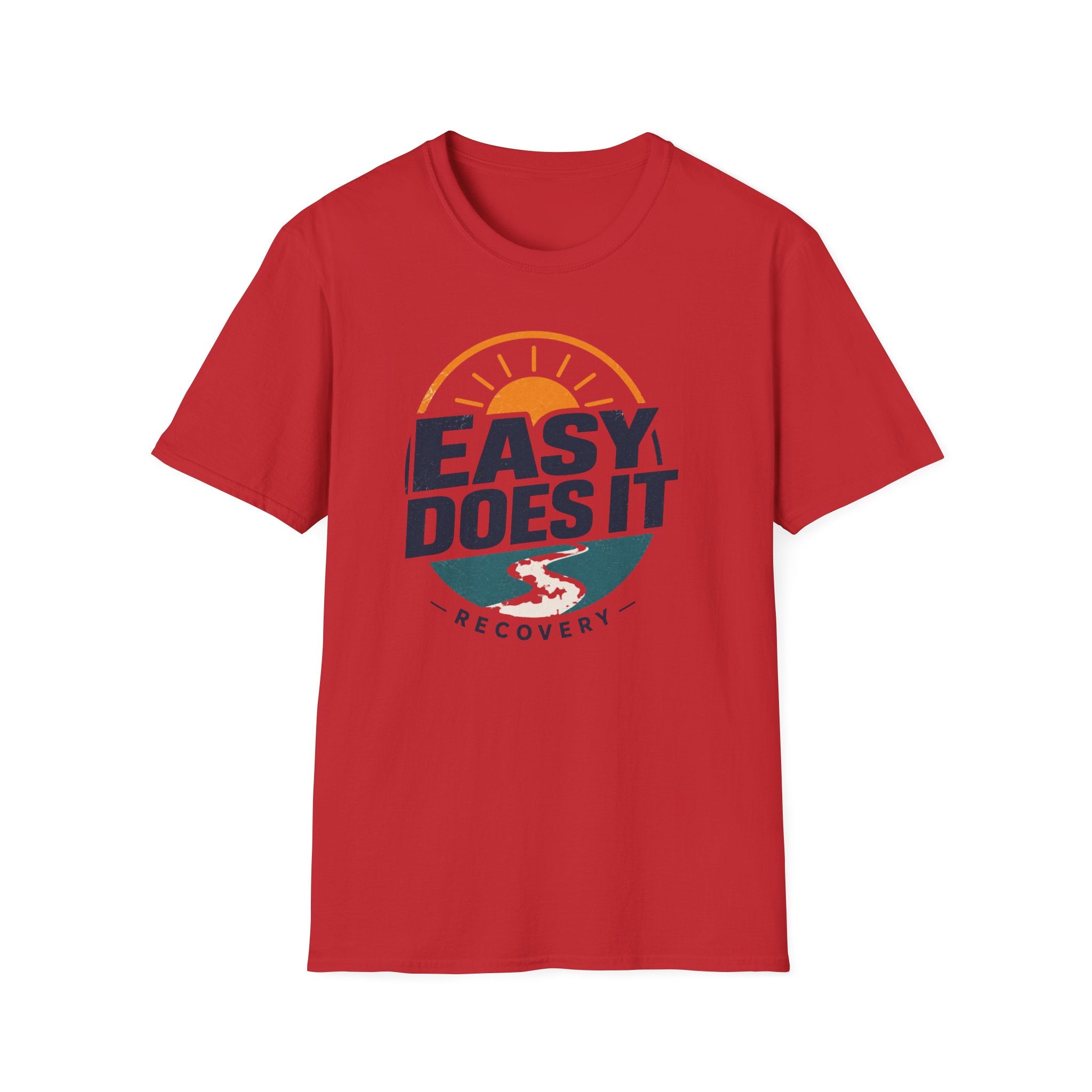 Easy Does It Recovery Tee – Minimalist Sober Lifestyle Shirt