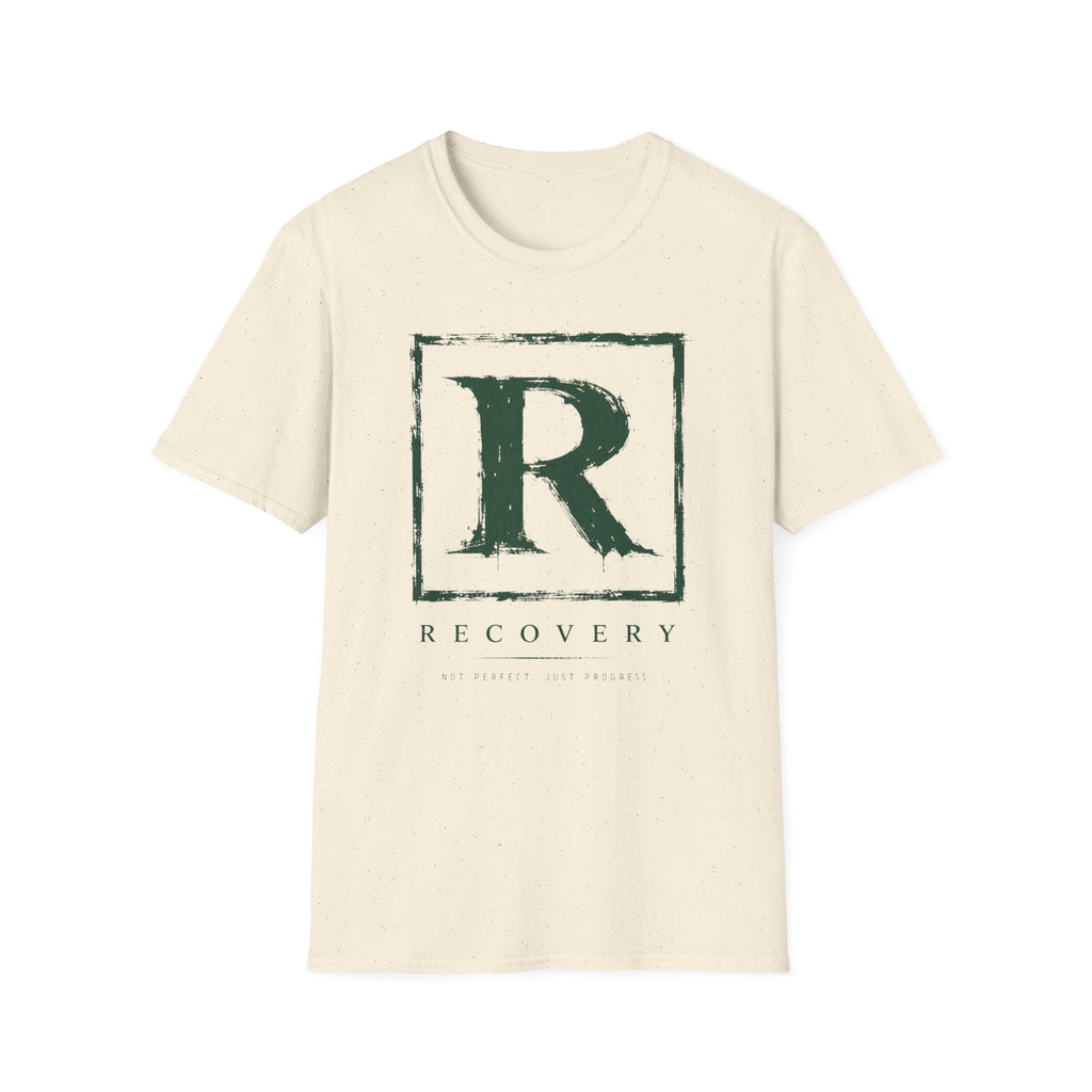 Recovery Not Perfect Just Progress Tee – Minimalist Recovery Shirt