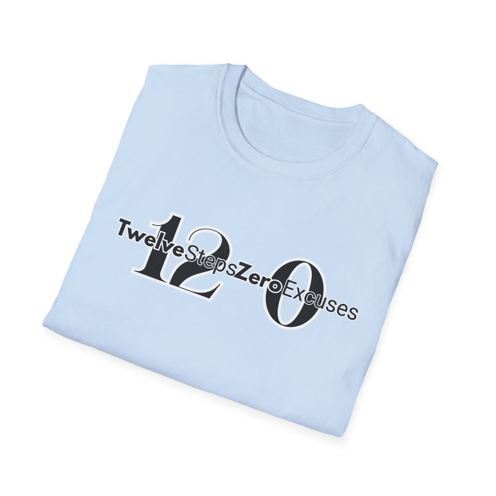 12 & 0 Tee | 12 Steps Zero Excuses Shirt | DPR Recovery Tees