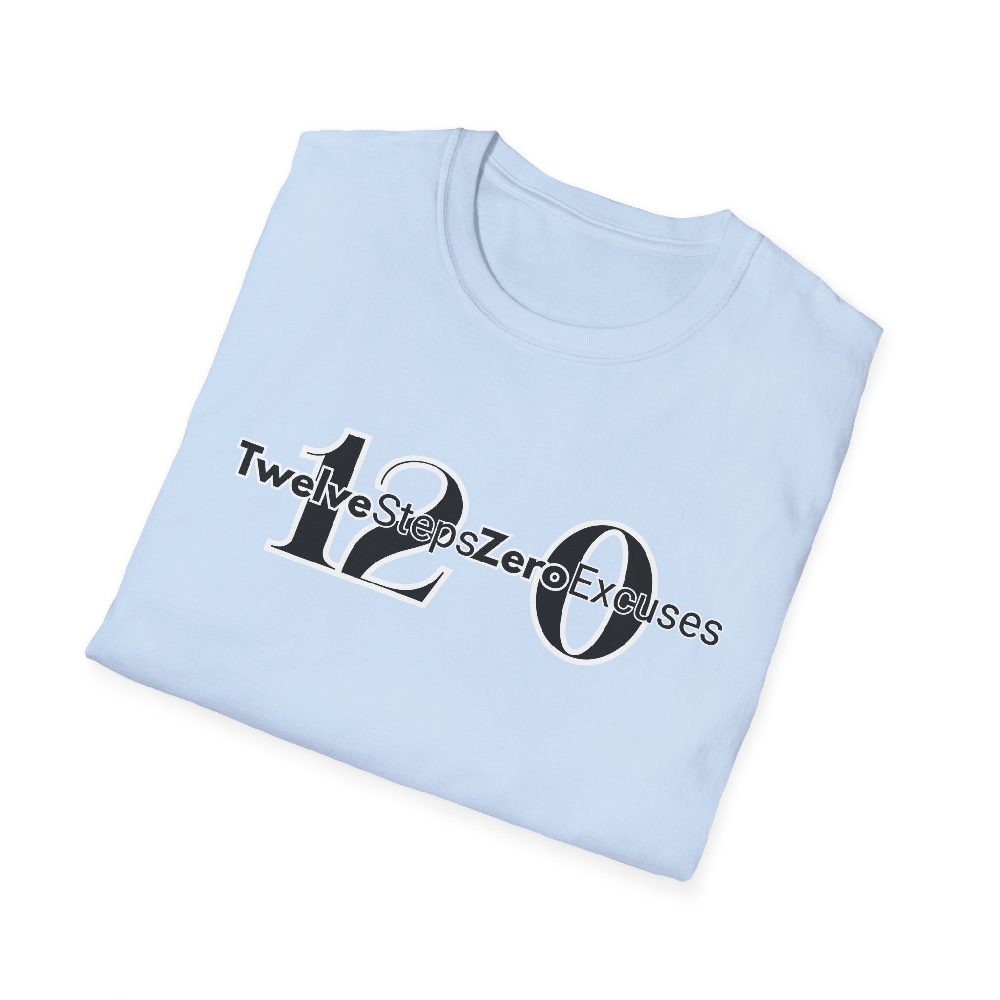 12 & 0 Tee | 12 Steps Zero Excuses Shirt | DPR Recovery Tees