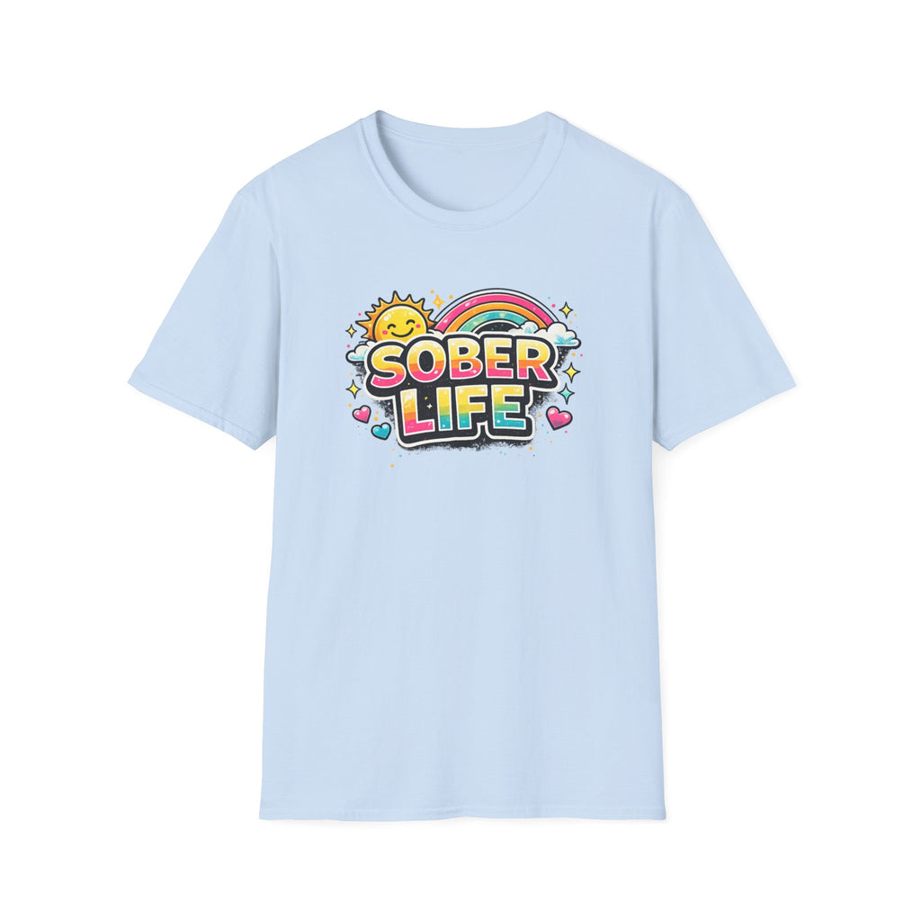 Sober Life Tee – Colorful Trendy Recovery Shirt