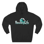 Recovery Life Wave Hoodie – Ocean-Inspired Sobriety & Addiction Recovery Sweatshirt