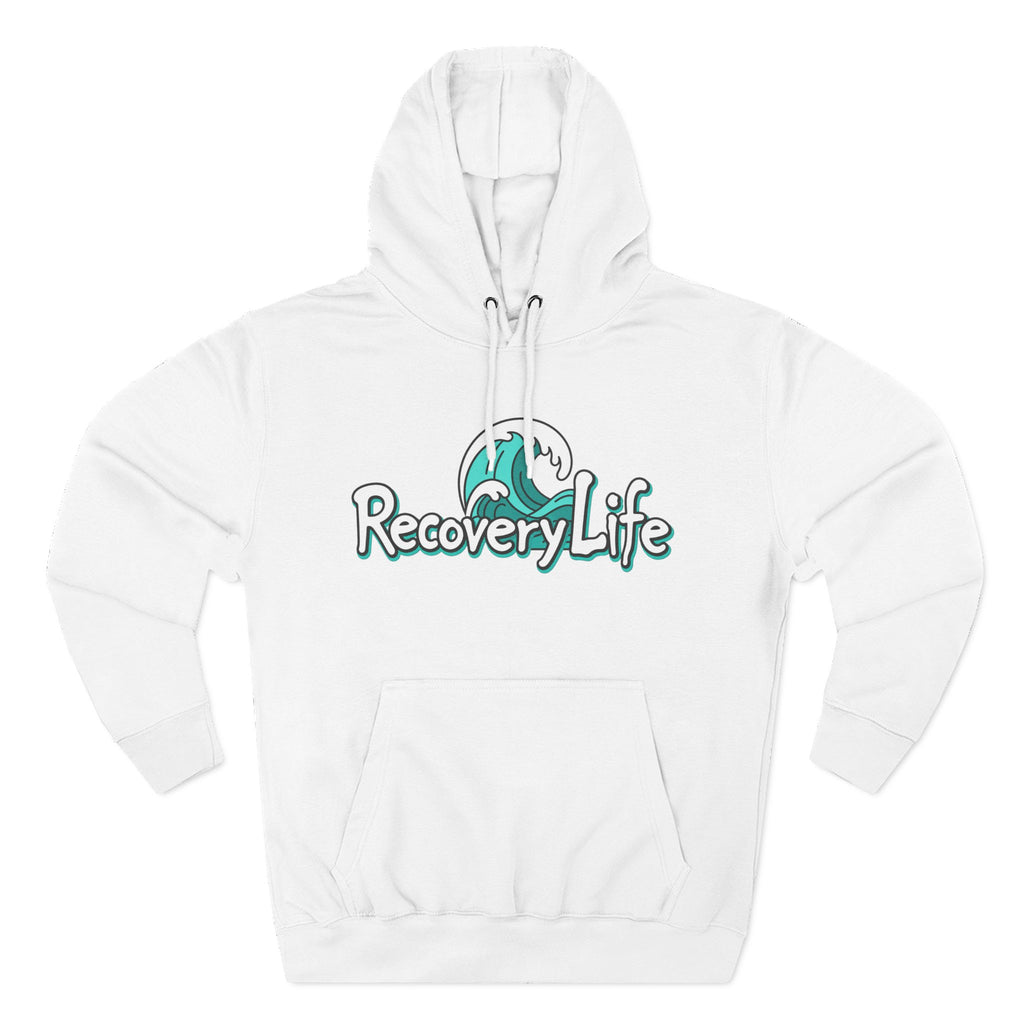 Recovery Life Wave Hoodie – Ocean-Inspired Sobriety & Addiction Recovery Sweatshirt