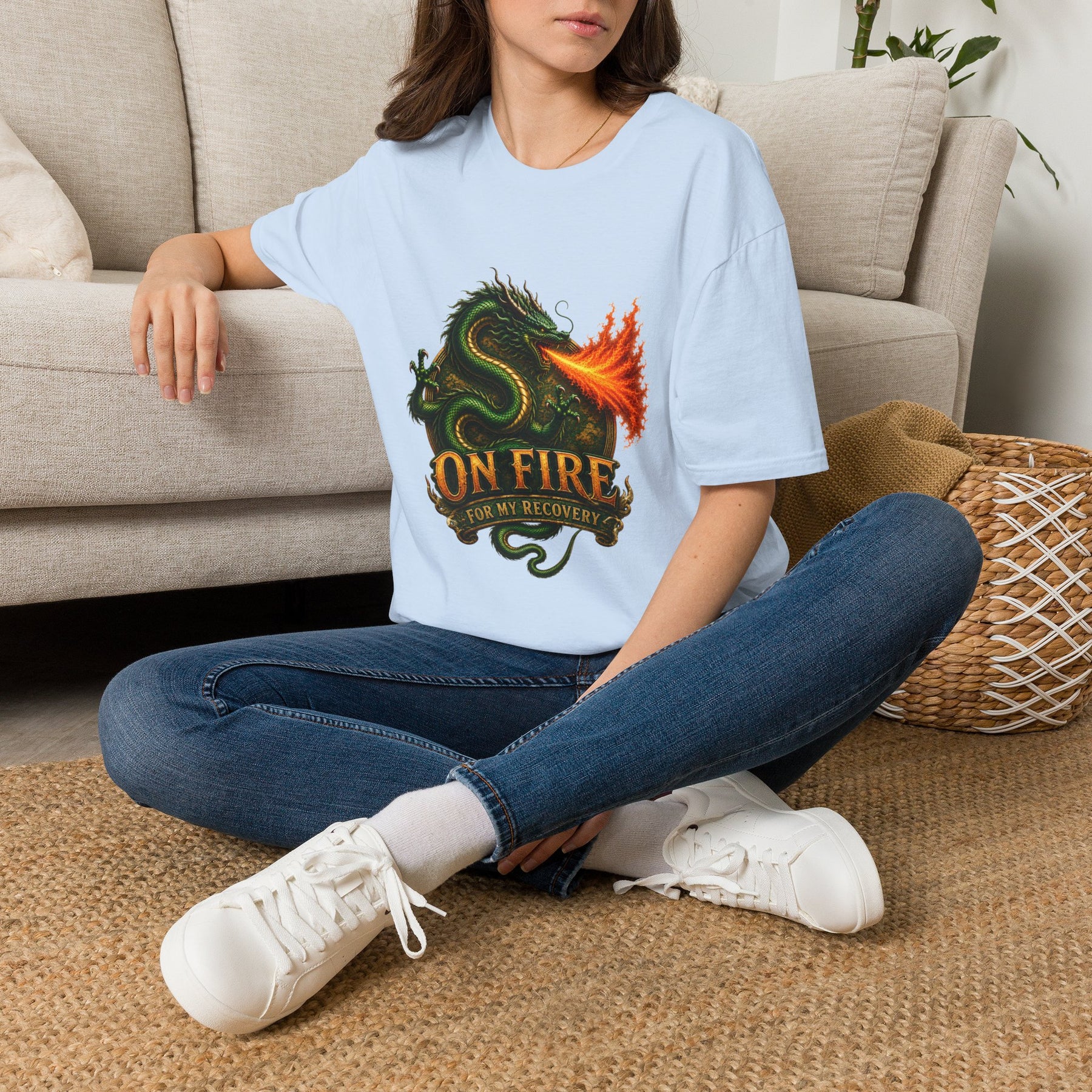 On Fire for My Recovery™ Dragon T-Shirt
