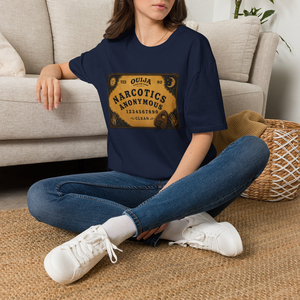 Clean & Sober Spirit Board T-Shirt | Vintage Recovery Board Graphic Tee | Narcotics Anonymous Inspired Recovery Apparel