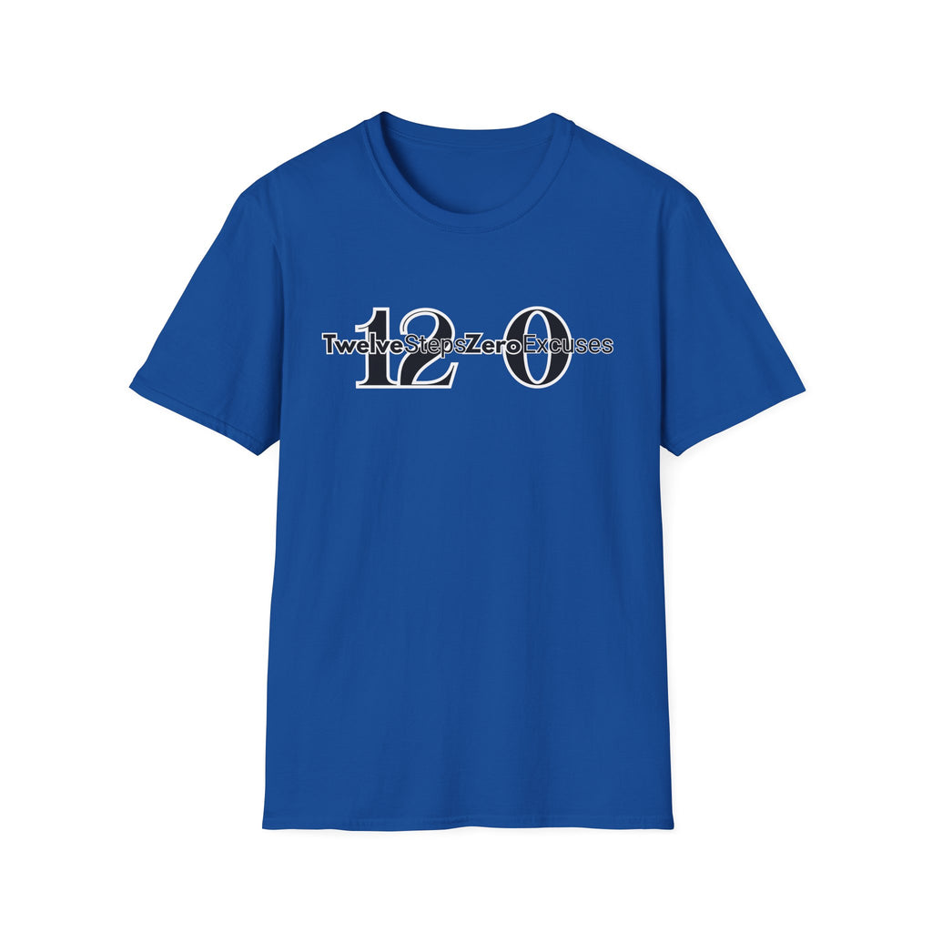 12 & 0 Tee | 12 Steps Zero Excuses Shirt | DPR Recovery Tees