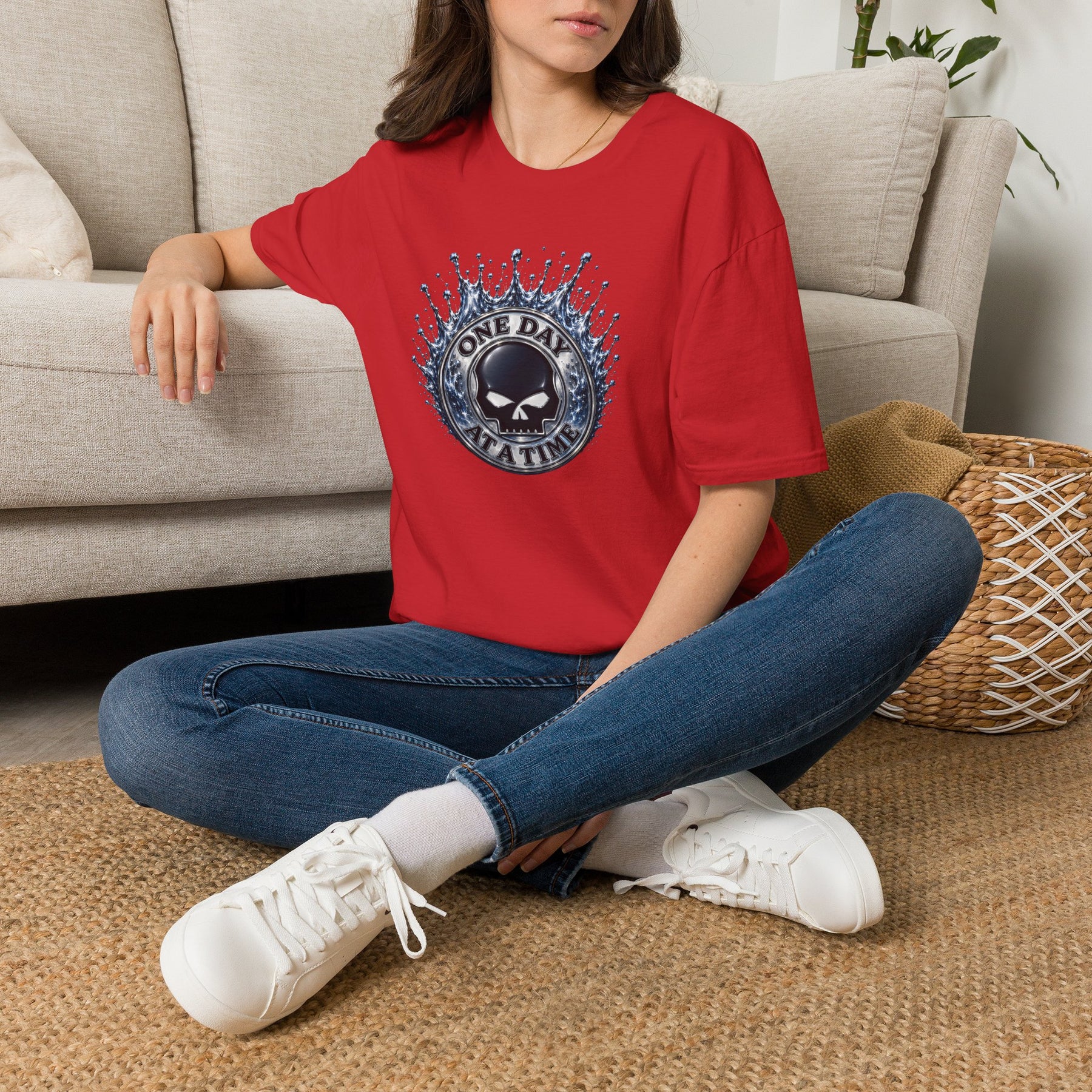 💧 One Day at a Time Liquid Steel Recovery Tee 💧 – DPR Recovery Tee