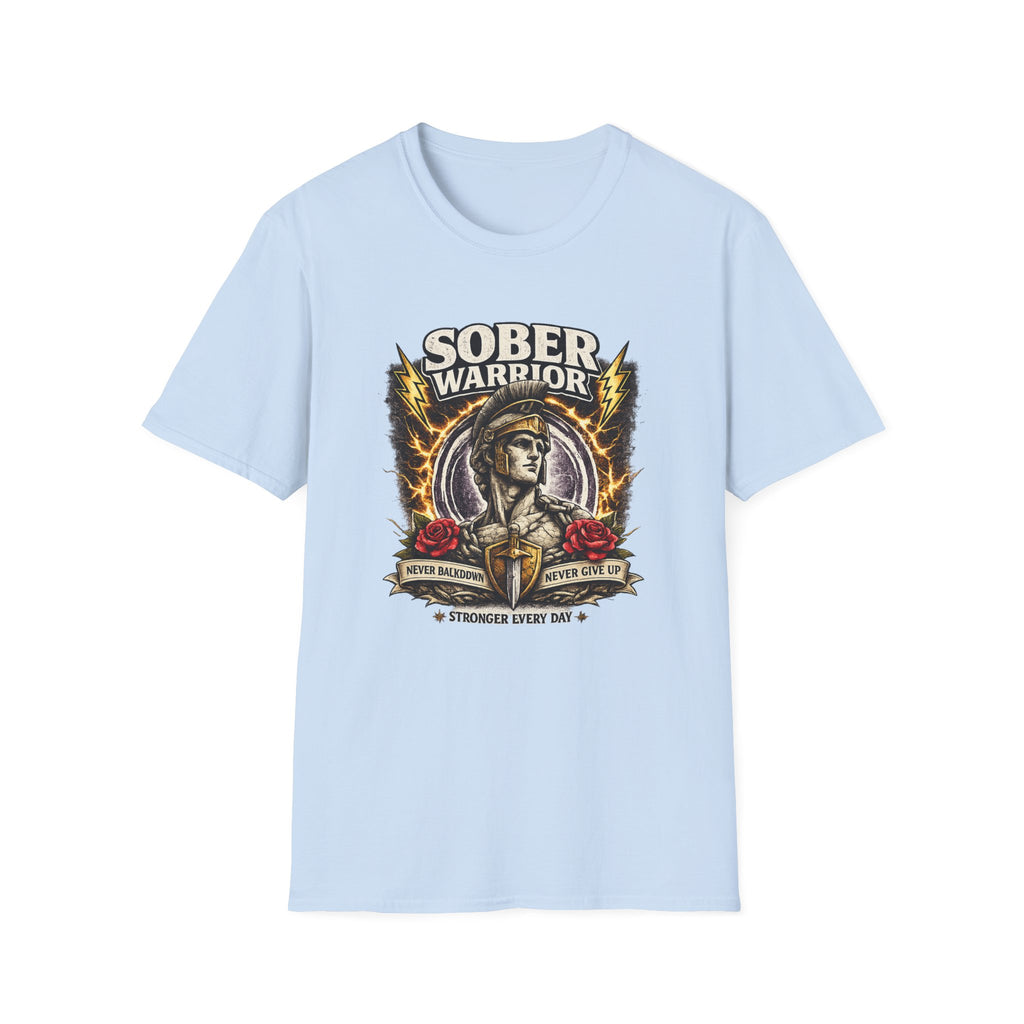 Sober Warrior – Never Give Up Tee