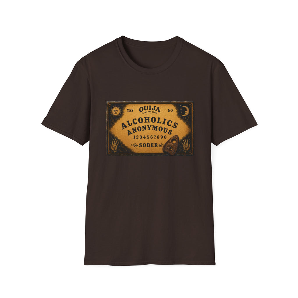 Clean & Sober Spirit Board T-Shirt | Vintage Recovery Board Graphic Tee | Alcoholics Anonymous Inspired Recovery Apparel