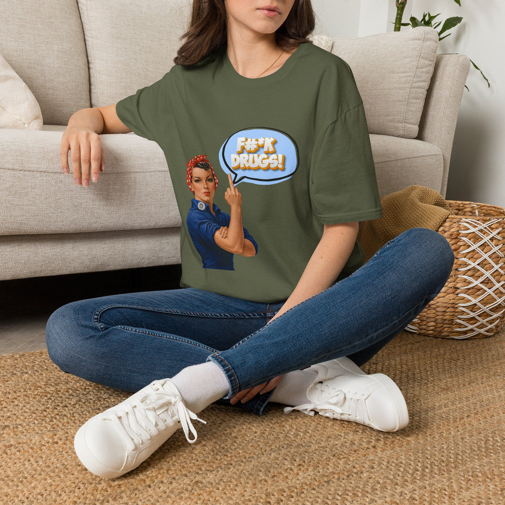 *F#K Drugs Retro Recovery Shirt | Funny Sober T-Shirt | Addiction Recovery Apparel | Clean & Sober Gift | AA NA Recovery Tee