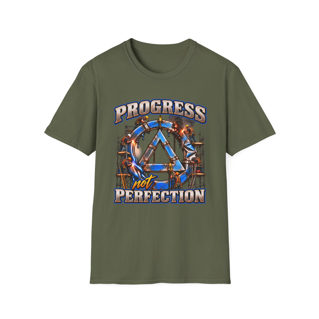 Progress Not Perfection Recovery T-Shirt – Sobriety, Growth & Rebuilding Tee