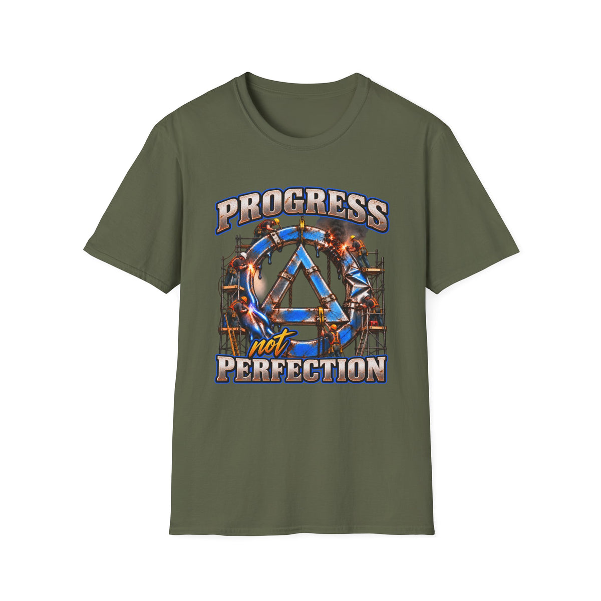 Progress Not Perfection Recovery T-Shirt – Sobriety, Growth & Rebuilding Tee