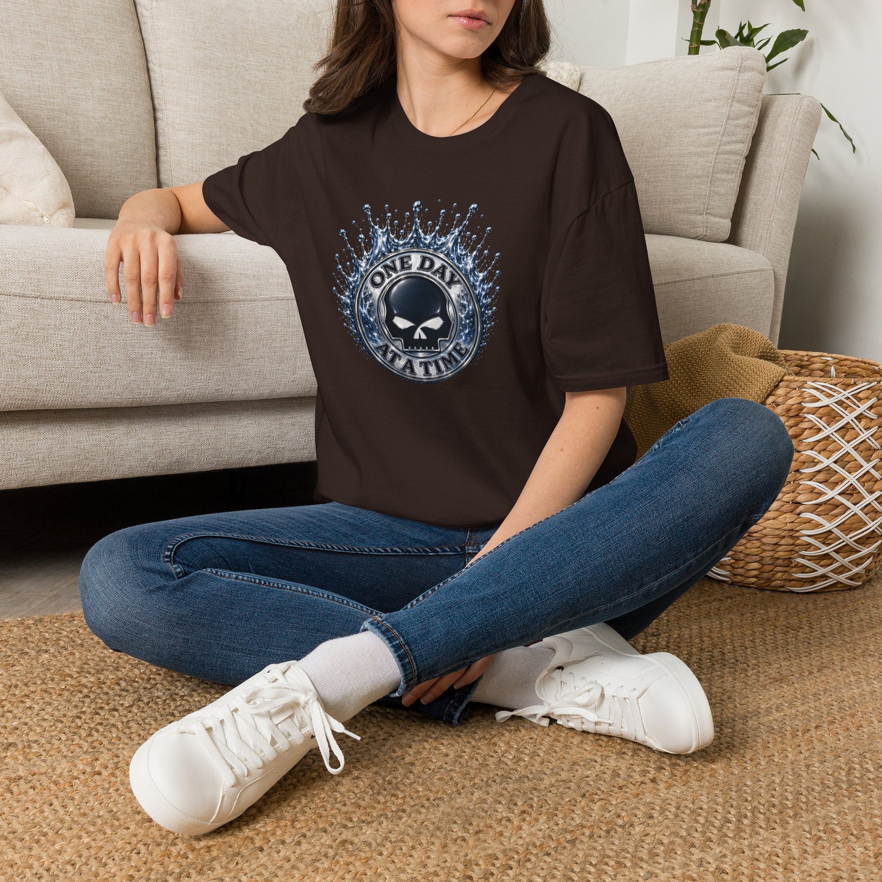💧 One Day at a Time Liquid Steel Recovery Tee 💧 – DPR Recovery Tee