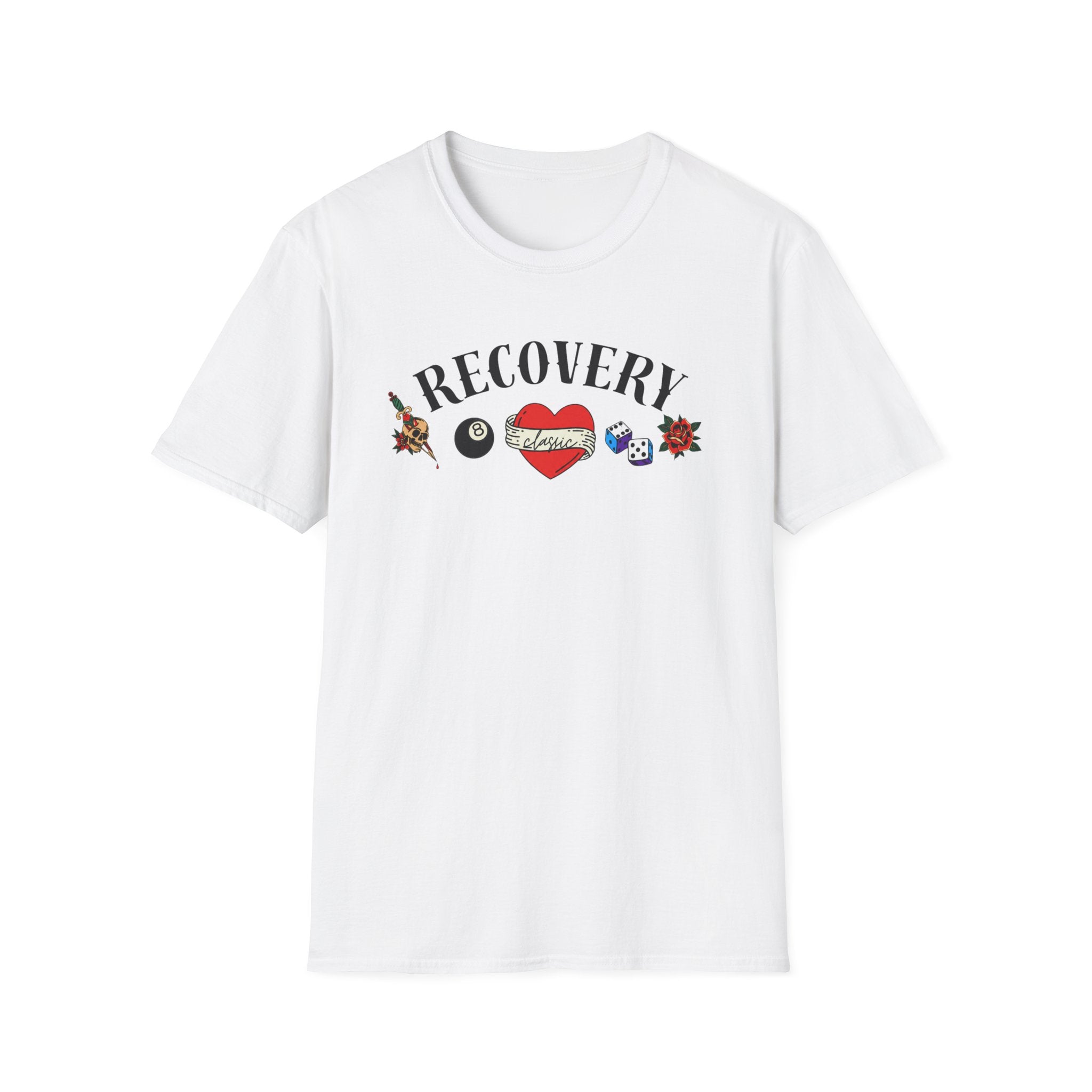 Recovery Classic T-Shirt | Vintage Sobriety & Addiction Recovery Graphic Tee
