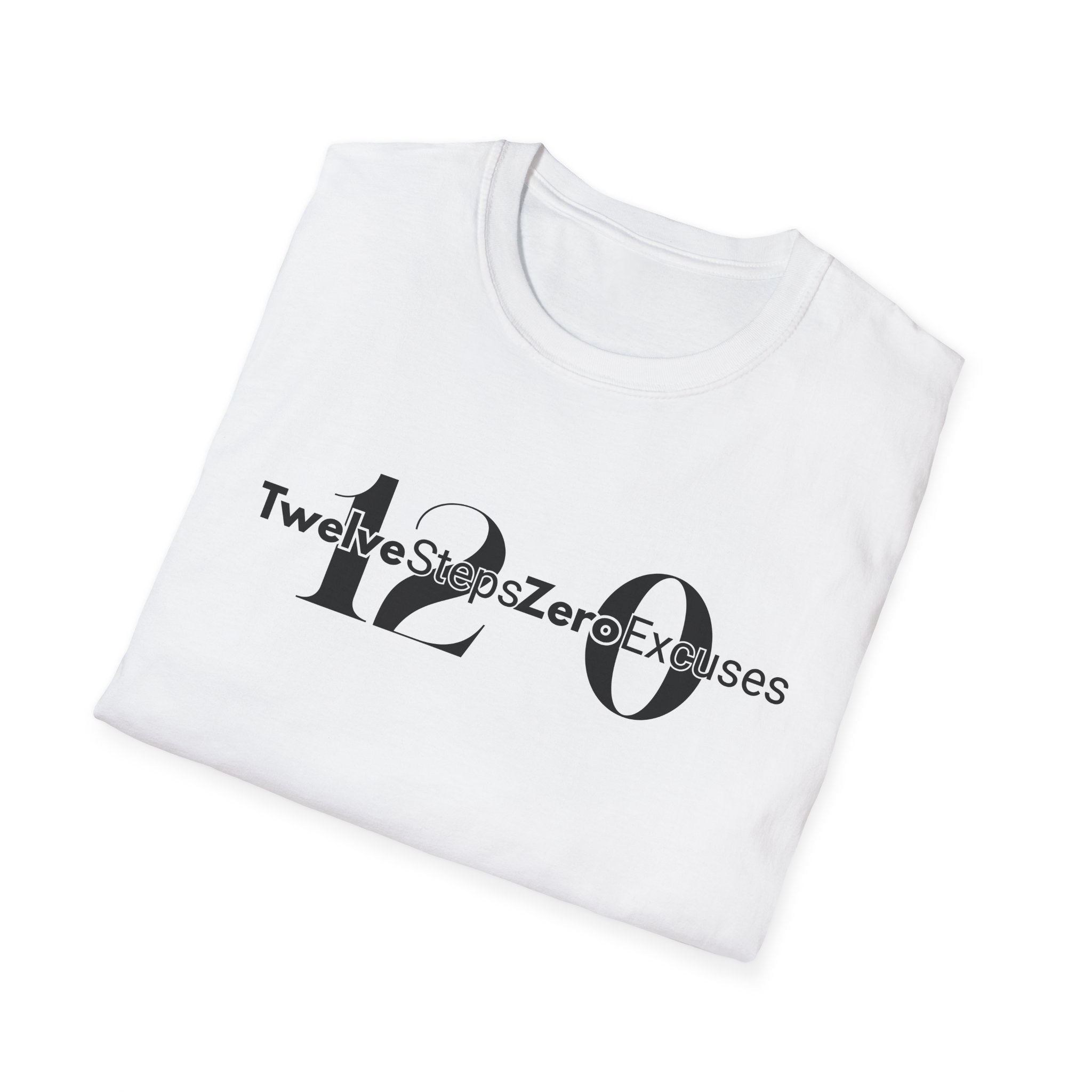 12 & 0 Tee | 12 Steps Zero Excuses Shirt | DPR Recovery Tees