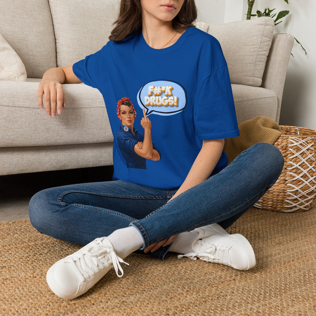 *F#K Drugs Retro Recovery Shirt | Funny Sober T-Shirt | Addiction Recovery Apparel | Clean & Sober Gift | AA NA Recovery Tee
