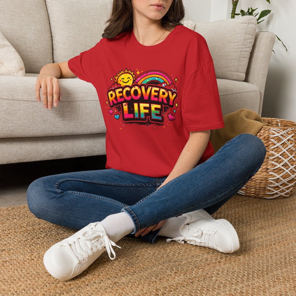 Recovery Life T-Shirt | Colorful Sobriety & Addiction Recovery Inspirational Tee – DPR Recovery Tee