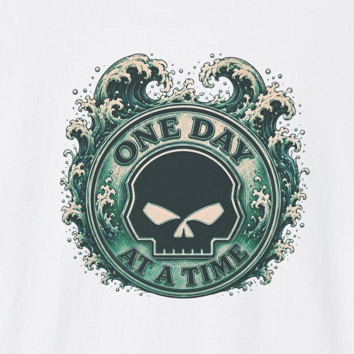 🌊 One Day at a Time Ocean Wave Recovery Tee 🌊