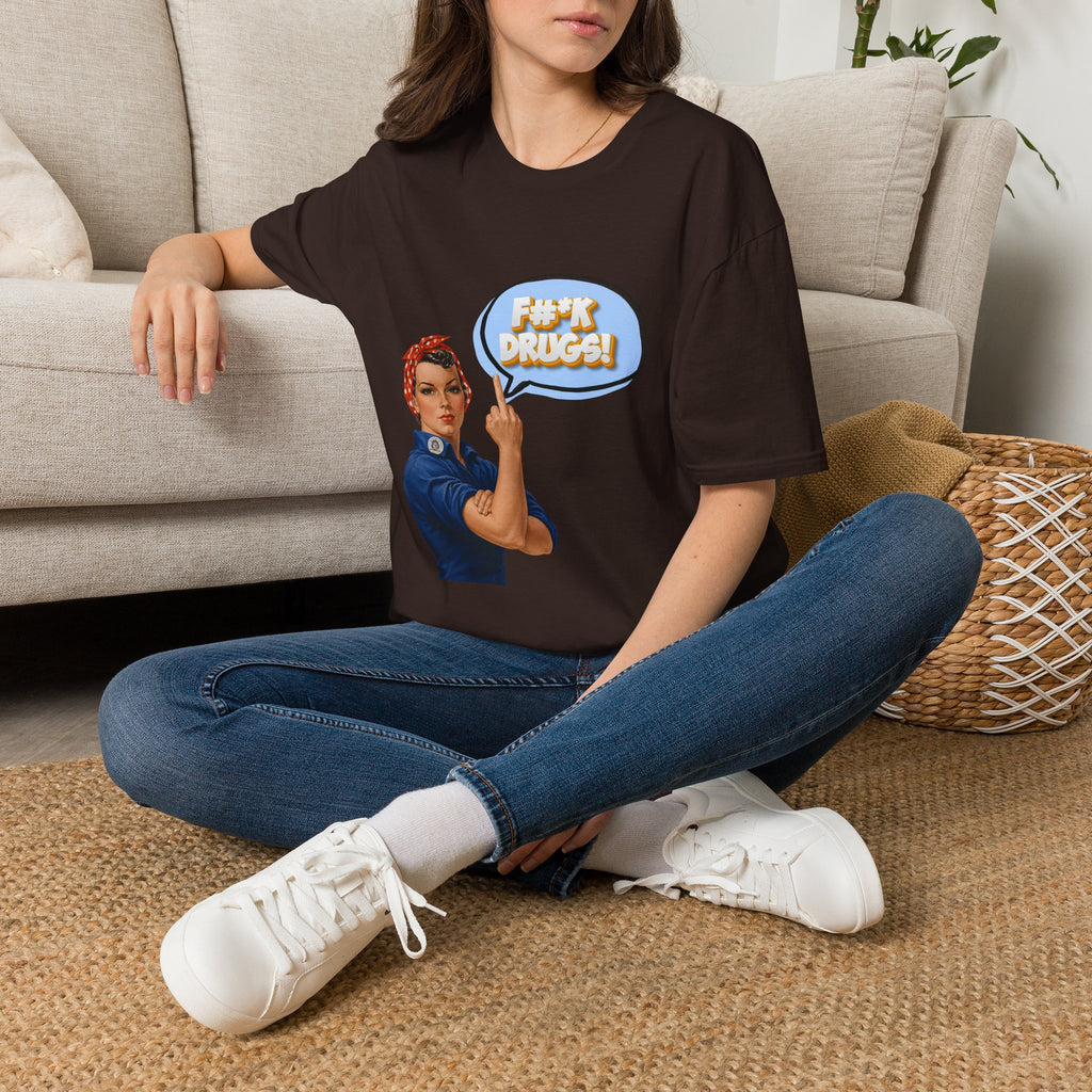 *F#K Drugs Retro Recovery Shirt | Funny Sober T-Shirt | Addiction Recovery Apparel | Clean & Sober Gift | AA NA Recovery Tee