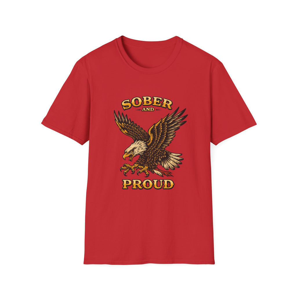 Sober and Proud Eagle Tee – design detail | DPR Recovery Tees