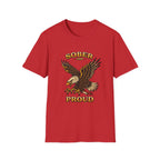 Sober and Proud Eagle Tee – design detail | DPR Recovery Tees