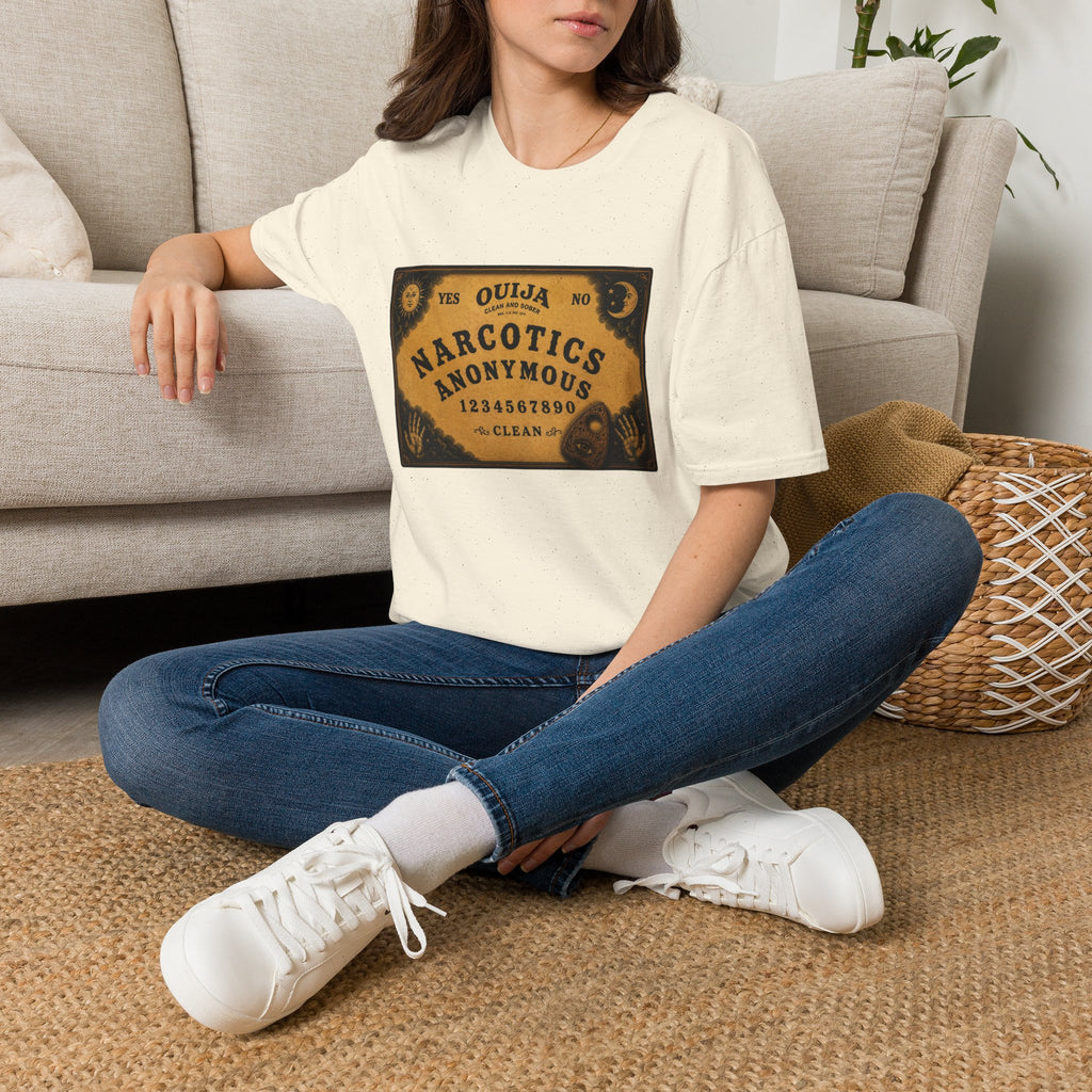 Clean & Sober Spirit Board T-Shirt | Vintage Recovery Board Graphic Tee | Narcotics Anonymous Inspired Recovery Apparel