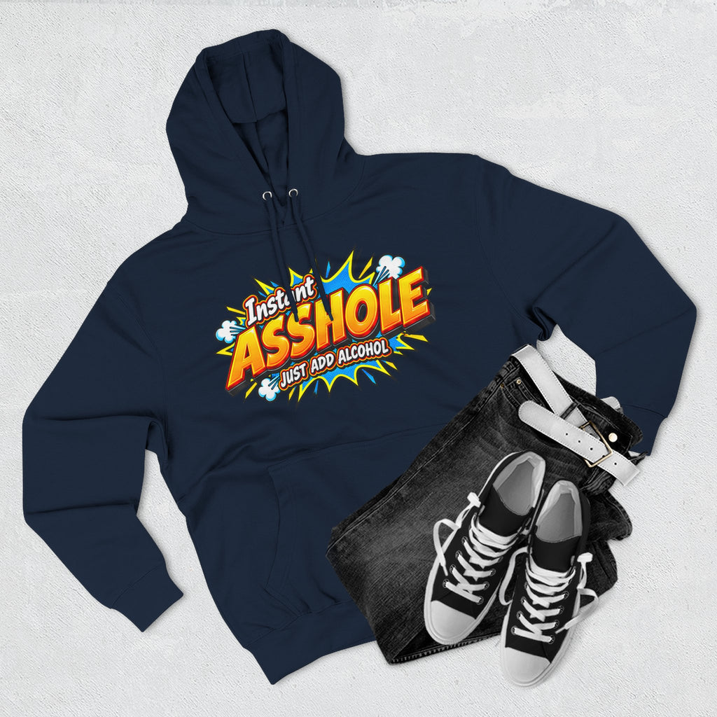 Instant Asshole Just Add Alcohol Hoodie – Funny Sobriety & Recovery Sweatshirt