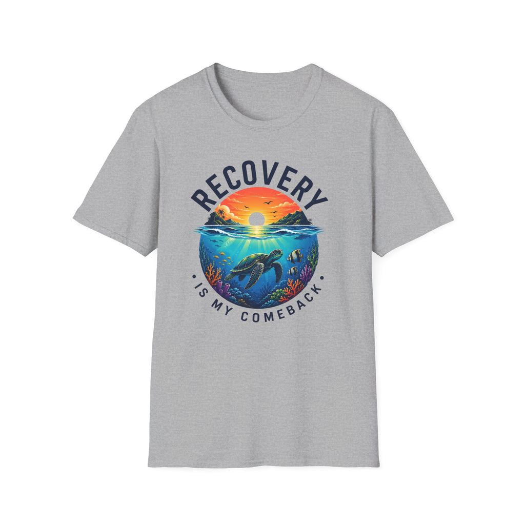 Recovery Is My Comeback Turtle Tee – Coastal Recovery Streetwear Shirt