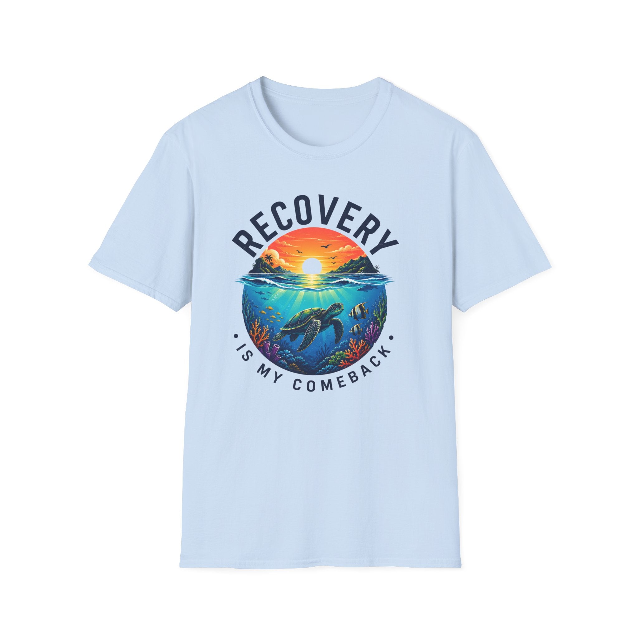 Recovery Is My Comeback Turtle Tee – Coastal Recovery Streetwear Shirt