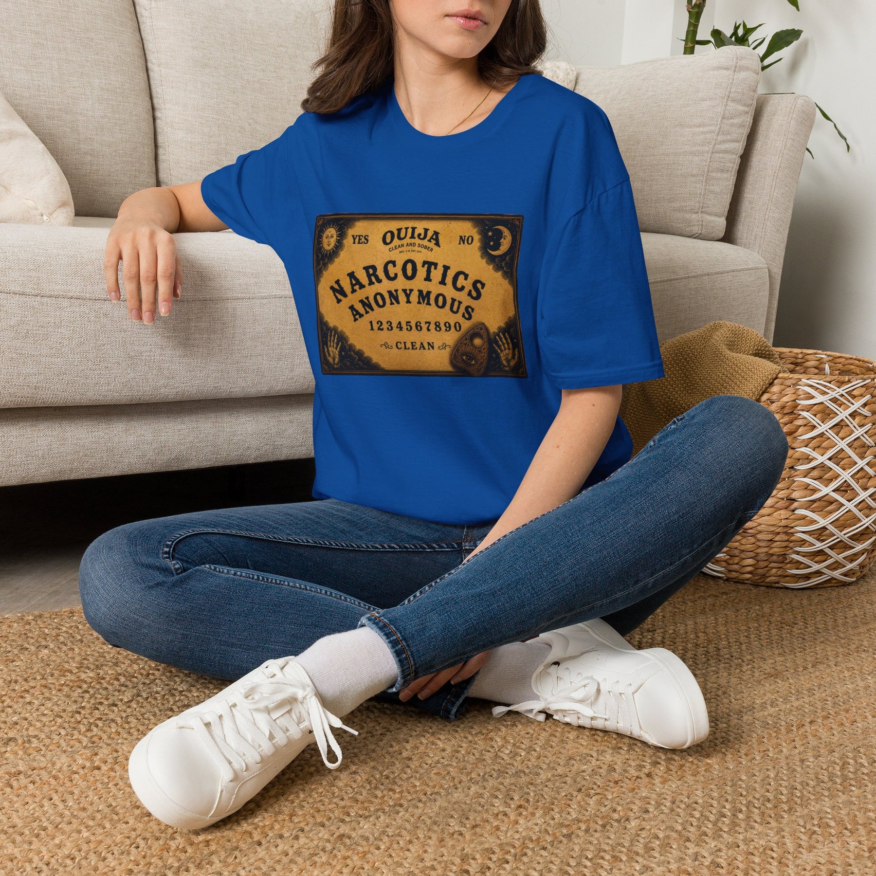 Clean & Sober Spirit Board T-Shirt | Vintage Recovery Board Graphic Tee | Narcotics Anonymous Inspired Recovery Apparel