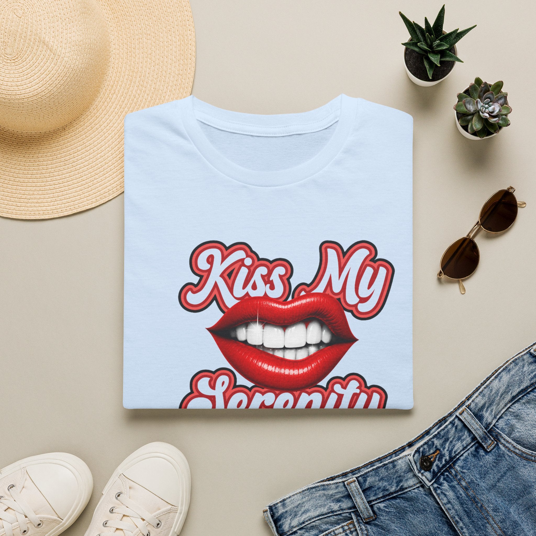 Kiss My Serenity Recovery T-Shirt | Funny Sobriety & Addiction Recovery Graphic Tee