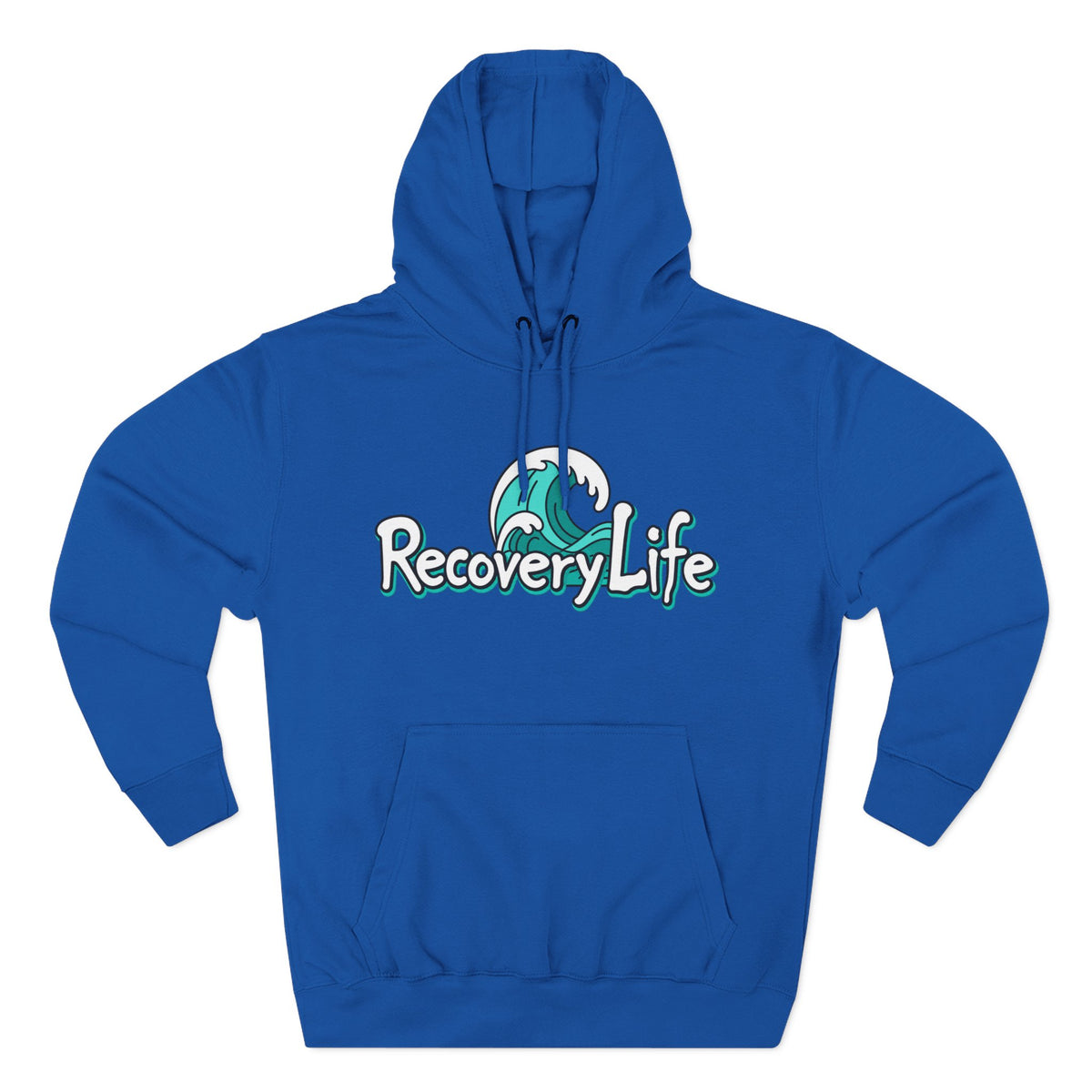 Recovery Life Wave Hoodie – Ocean-Inspired Sobriety & Addiction Recovery Sweatshirt