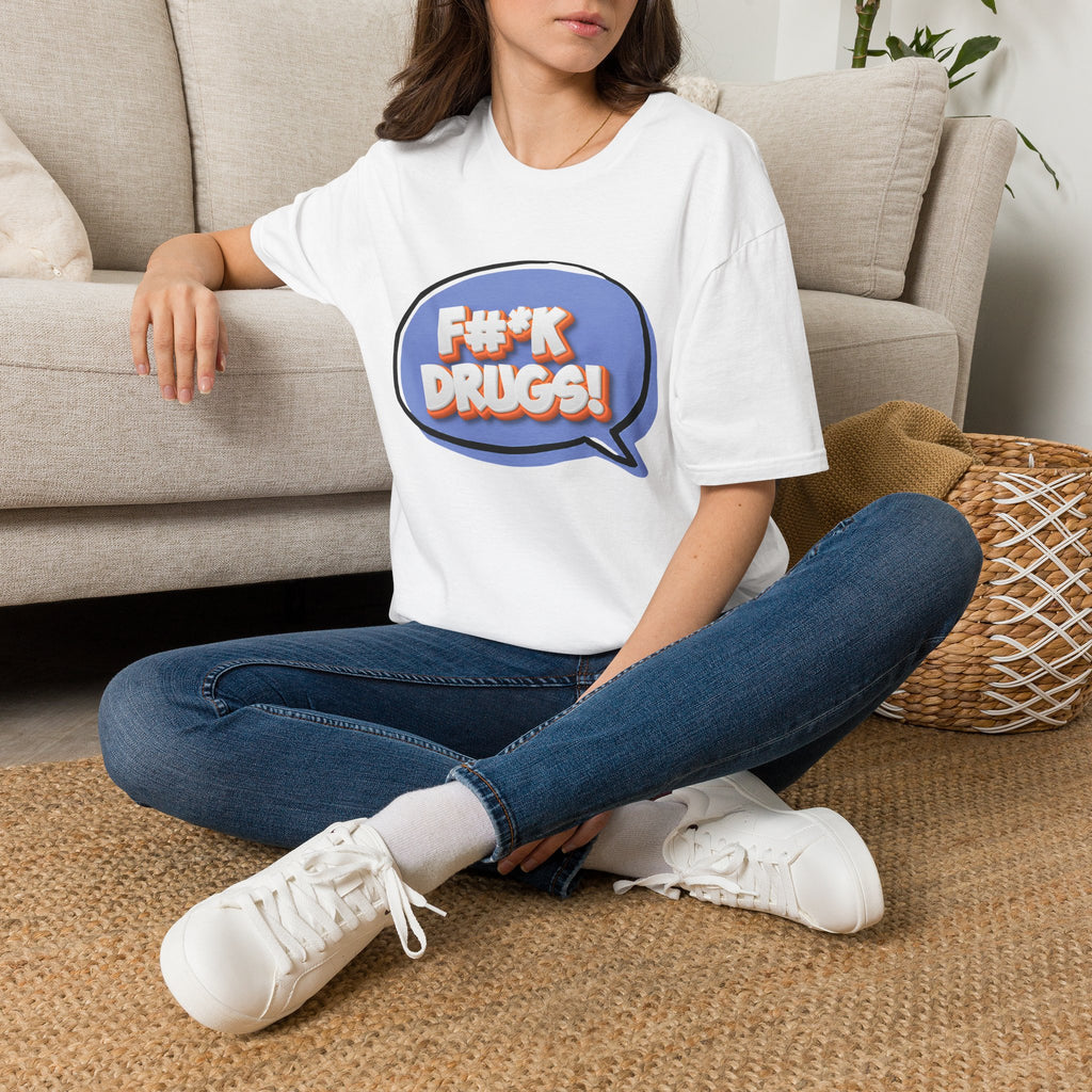 F#*K Drugs T-Shirt | Bold Anti-Drug Recovery Shirt | Sober Lifestyle Graphic Tee | Addiction Recovery Apparel