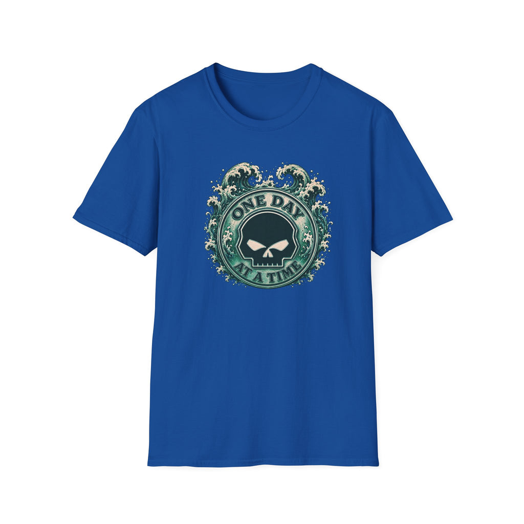 🌊 One Day at a Time Ocean Wave Recovery Tee 🌊
