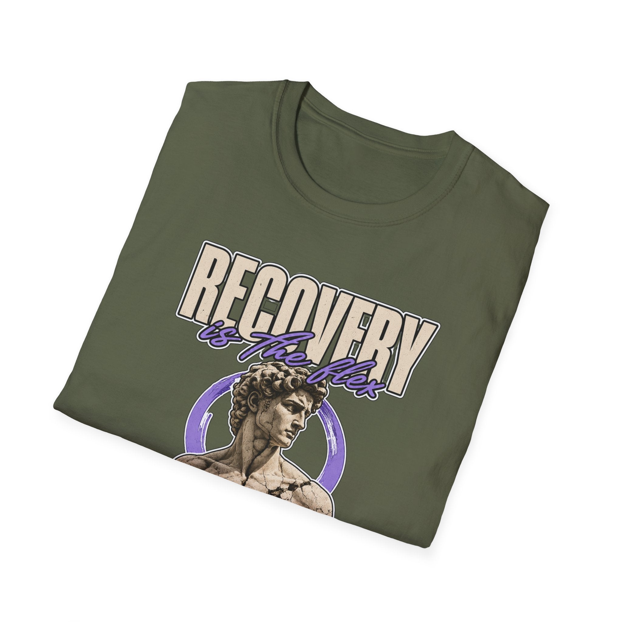 Recovery Is The Flex Tee – Trendy Sober Streetwear Shirt